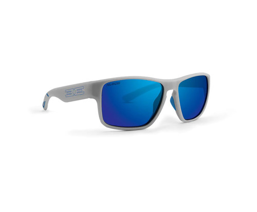 New Epoch Eyewear Charlie Gray Frame Polarized Blue Mirror Sunglasses