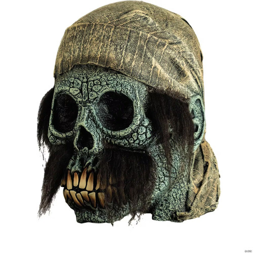 Adults Illusive Concepts Pirate Skull Overhead Latex Mask - One Size