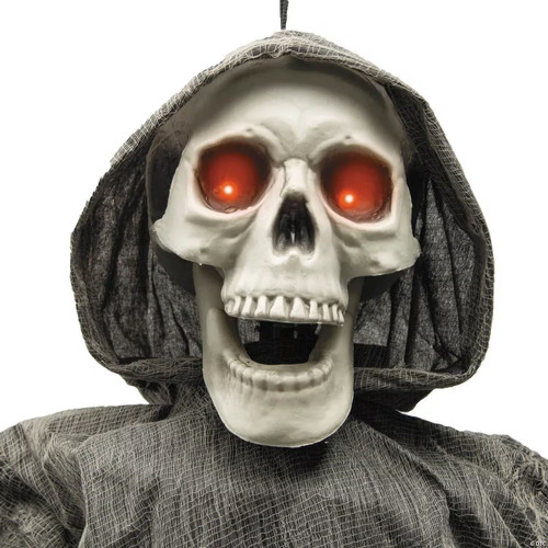 4 Ft. Hanging Gray Skeleton Reaper Halloween Decoration