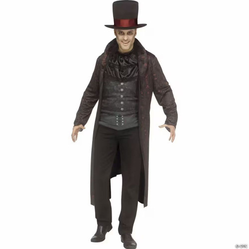 Adults Victorian Vampire Hooded Coat Costume - One Size