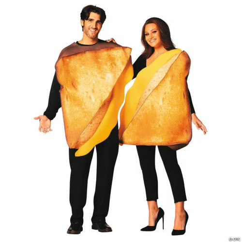 Adults Grilled Cheese Sandwich Couples Costume OSFM