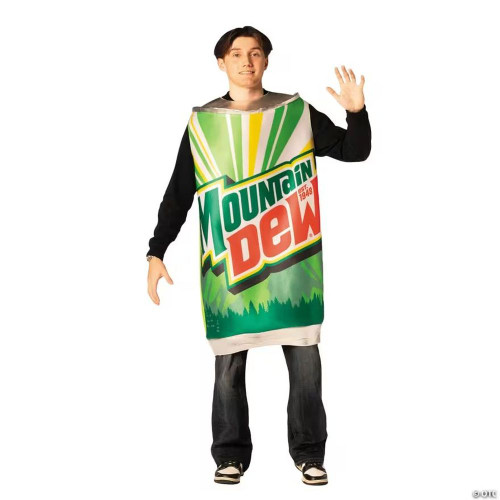 Adults Mountain Dew Can Tunic Costume - One Size
