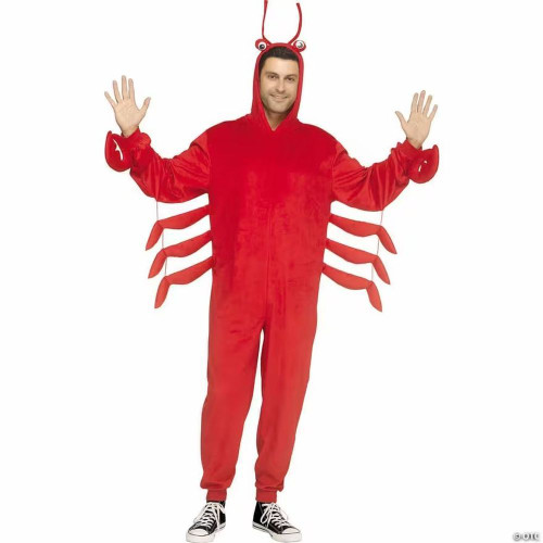 Adults E-Z Lobster Hooded Jumpsuit Costume - One Size
