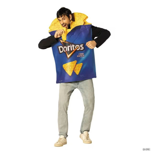 Adults Doritos Cool Ranch Bag With Chips Tunic Costume - One Size