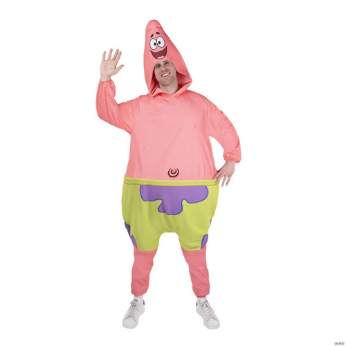 Adults Spongebob Squarepants Patrick Onesie Costume - One Size