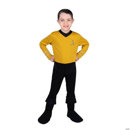 Toddler Deluxe Star Trek Captain Kirk Jumpsuit Costume 3T-4T