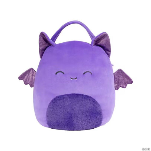 12" Squishmallows Blas The Purple Bat Stuffed Halloween Treat Pail