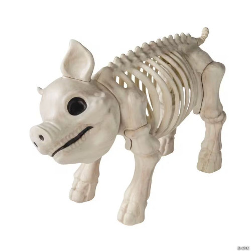24 1/4" Standing Pig Skeleton Halloween Decoration