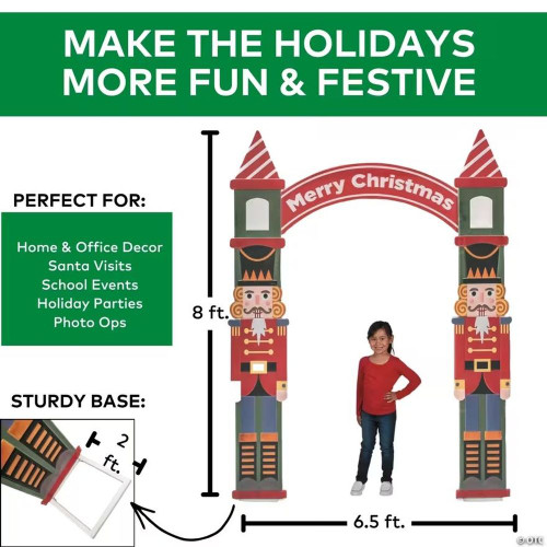 8 Ft. Nutcracker Iron Archway Christmas Decoration