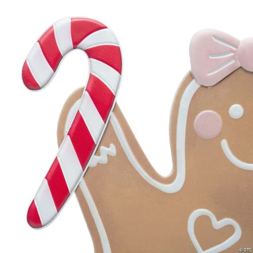 37 3/4" Iron Gingerbread Girl Christmas Decoration