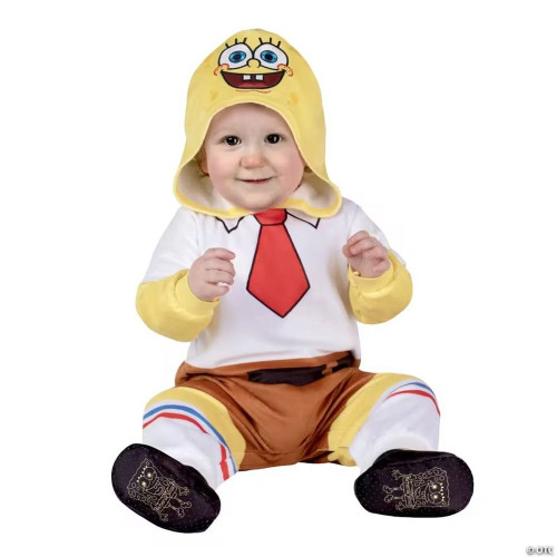 Baby Classic Spongebob Squarepants Spongebob Jumpsuit Costume 0-6 Months