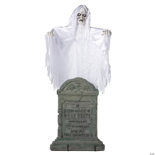 6 Ft. Ghost Woman Over Tombstone Halloween Decoration