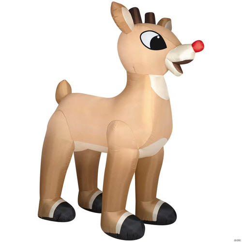 10 Ft. Airblown Inflatable Standing Rudolph The Red-Nosed Reindeer Christmas Outdoor Yard Decoration