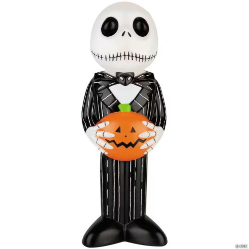 24" Light-Up The Nightmare Before Christmas Jack Skellington With Pumpkin Blow Mold Plastic Outdoor Decoration