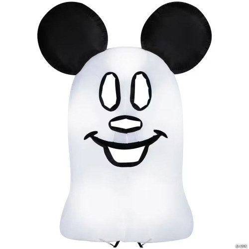 9 Ft. 6" Airblown Inflatable Flat Mickey Mouse Ghost Halloween Outdoor Yard Decoration