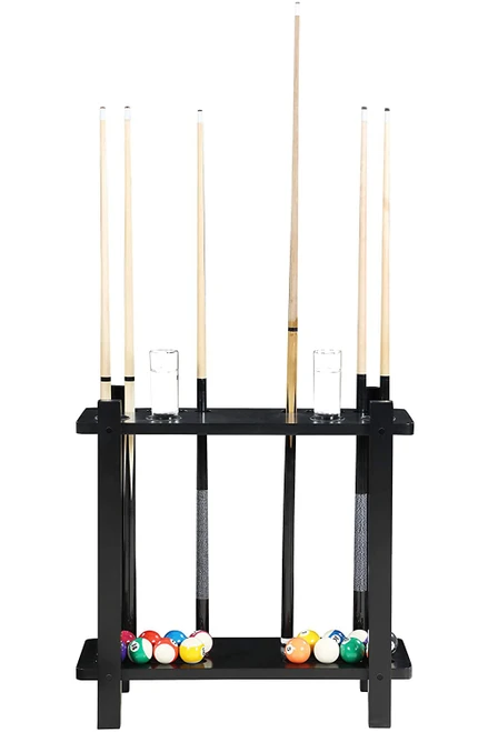Bluewave Classic Floor Billiard Pool Cue Rack - Black Finish