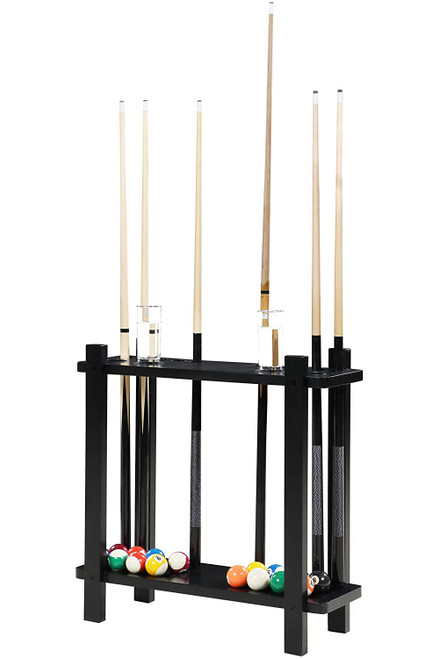 Bluewave Classic Floor Billiard Pool Cue Rack - Black Finish