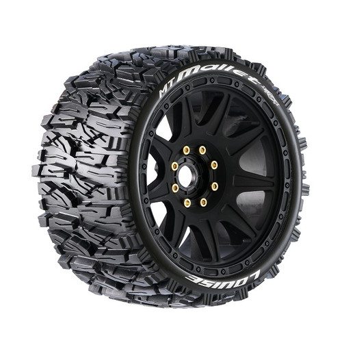 HRP Louise R/C Mt-Mallet Speed 1/8 Monster Truck Tires 0" And 1/2" Offset (2)