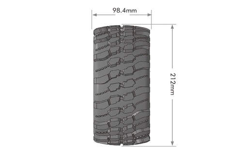 HRP Louise R/C Mft X-Champ Sport Monster Truck Tires 24Mm Hex Mounted