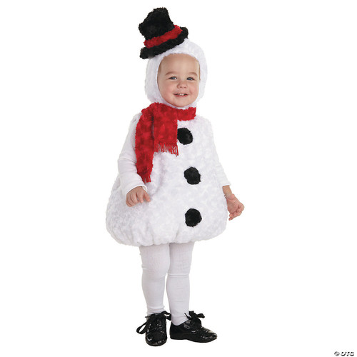 Underwraps Baby's Snowman Bally, White/Black/Red, Large Costume