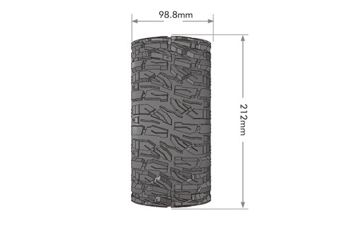 HRP Louise R/C Mft X-Mallet X-Maxx Sport Monster Truck Tires 24Mm Hex