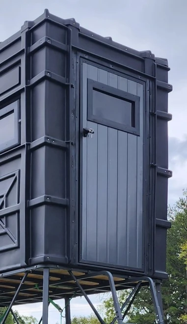 Hughes Hunting Blinds The Crusader with Scent Tight RV Door & Upgraded Windows