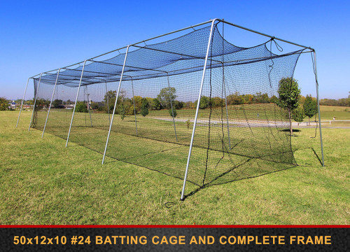 Cimarron 50X12X10 #24 Batting Cage & Complete Frame Hd