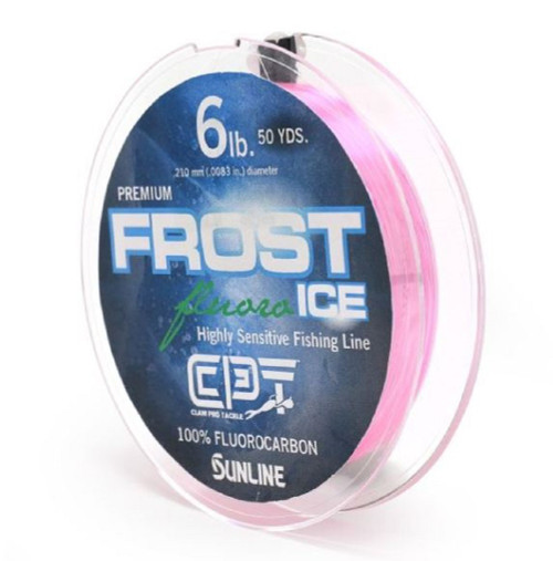 Clam Outdoors 14423 CPT Frost Ice Fluorocarbon 2# Metered Pink/Clear 50 Yd