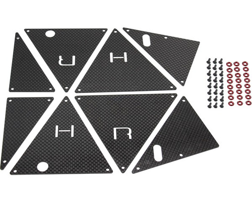 New Hot Racing Carbon Fiber Tube Chassis Side Panels, For Traxxas Udr