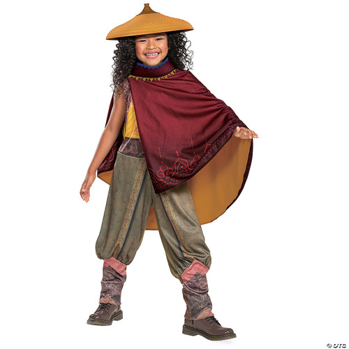 Raya Costume for Girls, Deluxe Official Disney Raya and the Last Dragon Costume,