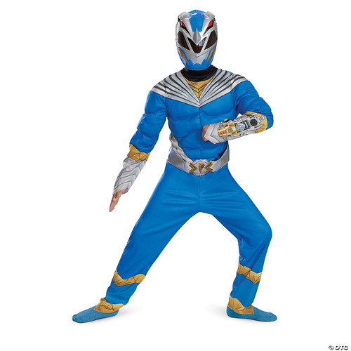 Disguise Blue Ranger Costume for Kids, Official Muscle Padded Power Rangers