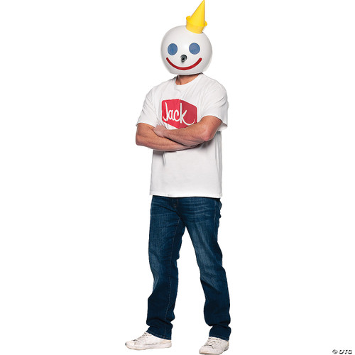 UNDERWRAPS Jack Box Mascot Head, Officially Licensed Jack in the Box Helmet and