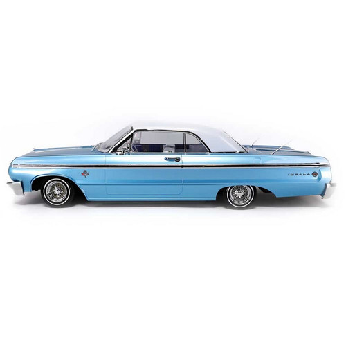 Redcat SixtyFour RC Car 1:10 1964 Chevrolet Impala Hopping Lowrider, Blue/White