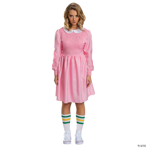 Disguise womens Eleven Pink Dress Costume, Official Stranger Things Outfit Adult