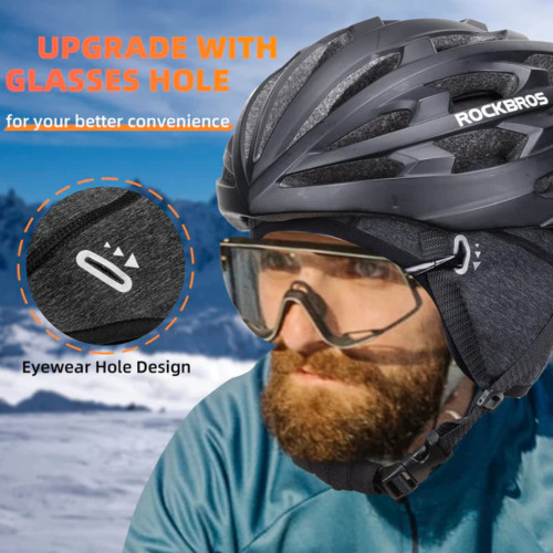 Rockbros Windproof Winter Hat Under Helmet Liner Cycling Caps In Black Pack Of 2