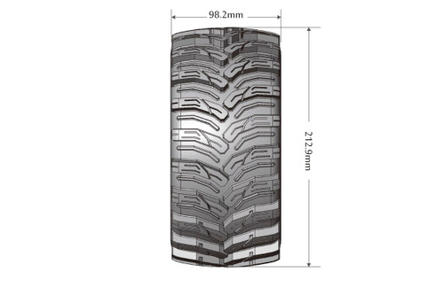 HRP Louise R/C Mft X-Cyclone X-Maxx Sport Monster Truck Tires (2 Tires)