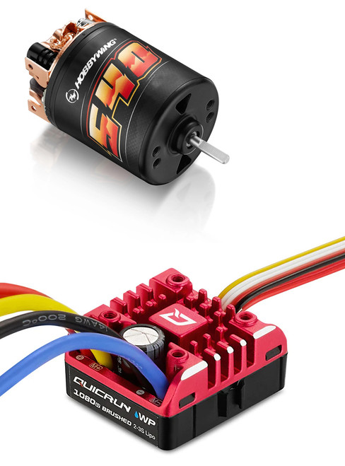 HRP Hobbywing Quicrun 1080 G2 Esc + Brushed 540 40T Motor Combo