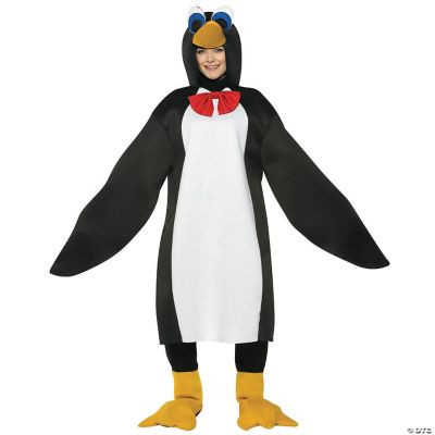 Rasta Imposta Lightweight Penguin Costume, Black/White, One Size - One Size Fits