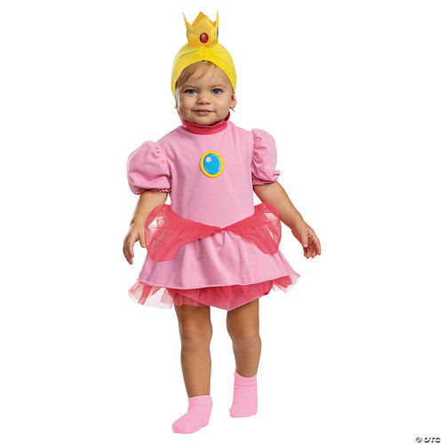Disguise Infant Princess Peach Costume, Official Super Mario Bros Outfit for