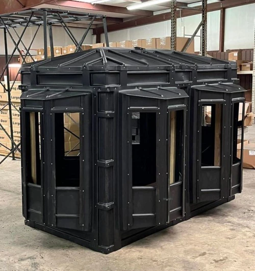 Hughes Hunting Blinds The Lodge 4' x 8' Box Blind With Slide Windows & Full Door