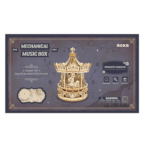 HRP Robotime Mechanical Music Box; Romantic Carousel