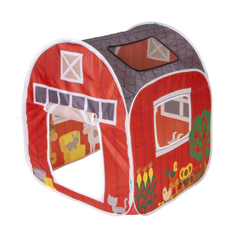 Pacific Play Tents Farm House Pop-Up Tent 29" x 29" x 33" Indoor/Outdoor