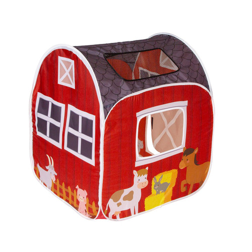 Pacific Play Tents Farm House Pop-Up Tent 29" x 29" x 33" Indoor/Outdoor