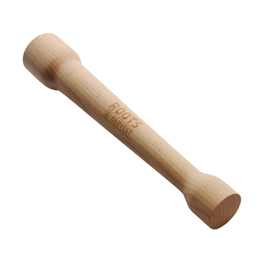 Roots & Harvest 13" Beechwood Wooden Cabbage Stomper Double Sided