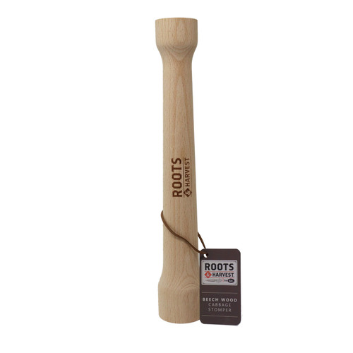 Roots & Harvest 13" Beechwood Wooden Cabbage Stomper Double Sided