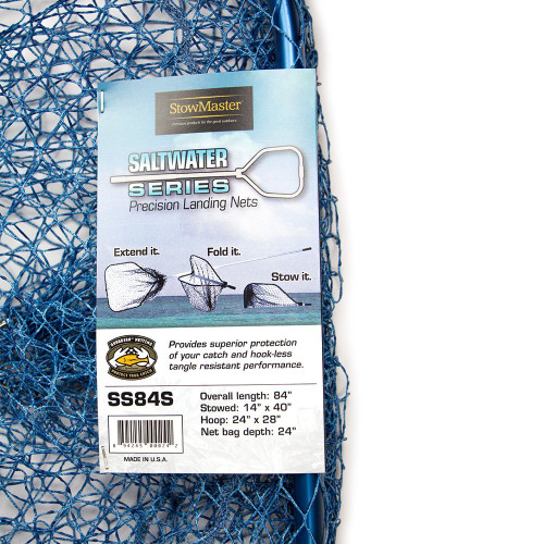 New Norsemen StowMaster Saltwater Redfish, Bonefish, Snapper 84" Net, Silver