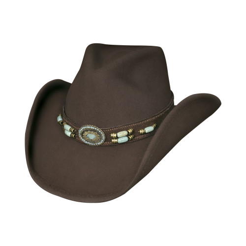 NEW Bullhide Hats 0504Ch Jewel Of The West Large Chocolate Cowboy Hat