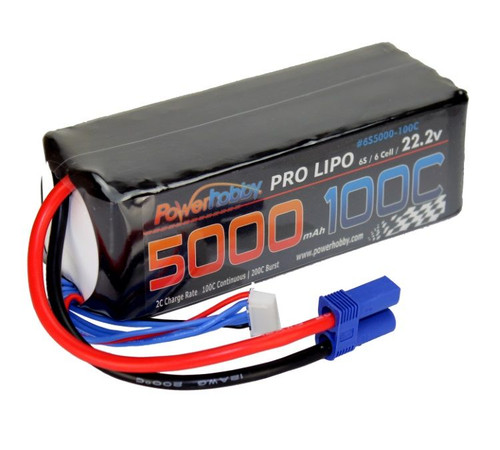 New Power Hobby 5000Mah 22.2V 6S 100C Lipo Battery W/ Ec5 Connector