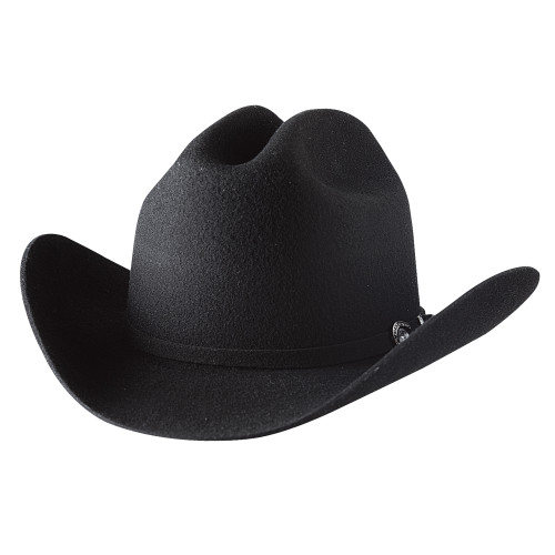 Montecarlo Kids El Mexicanito Wool Felt Cowboy Hat, Black, Elastic OSFM