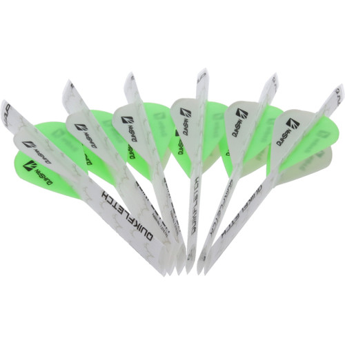NAP Quikfletch Quickspin 4 Fletch Rap White and Green 2 in.